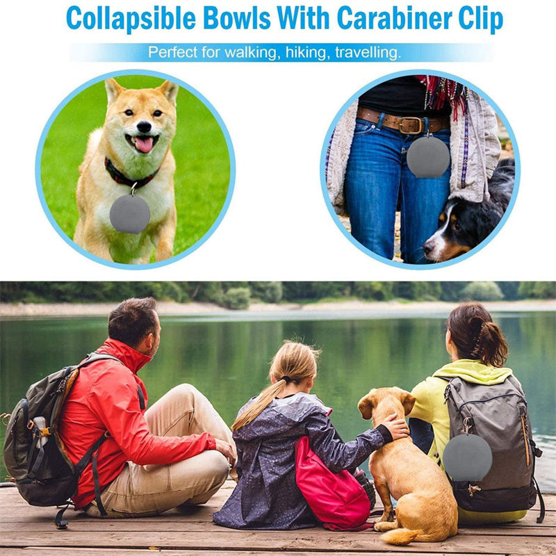 Rubber Foldable Double Bowl | Pet Feeding Bowl